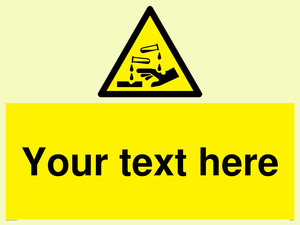 WN3013: Warning Corrosive Safety Sign