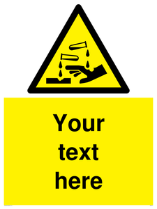 WN3013: Warning Corrosive Safety Sign