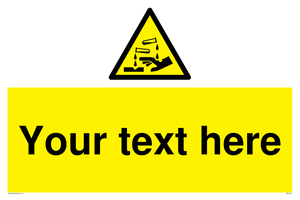 WN3013: Warning Corrosive Safety Sign