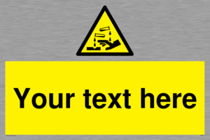 WN3013: Warning Corrosive Safety Sign