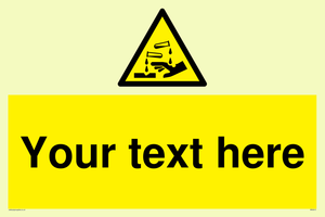 WN3013: Warning Corrosive Safety Sign