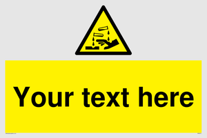 WN3013: Warning Corrosive Safety Sign