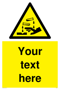 WN3013: Warning Corrosive Safety Sign