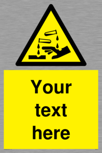 WN3013: Warning Corrosive Safety Sign