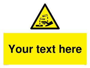 WN3013: Warning Corrosive Safety Sign