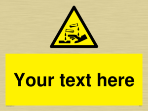 WN3013: Warning Corrosive Safety Sign
