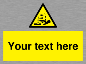 WN3013: Warning Corrosive Safety Sign
