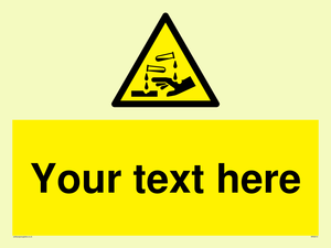 WN3013: Warning Corrosive Safety Sign