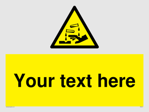 WN3013: Warning Corrosive Safety Sign