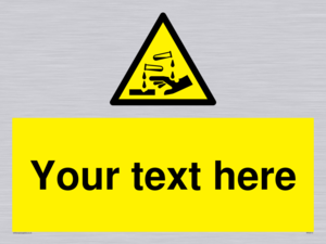 WN3013: Warning Corrosive Safety Sign
