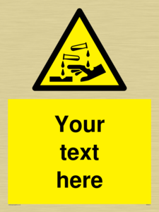 WN3013: Warning Corrosive Safety Sign
