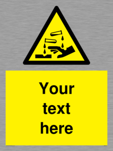 WN3013: Warning Corrosive Safety Sign
