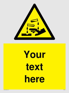 WN3013: Warning Corrosive Safety Sign