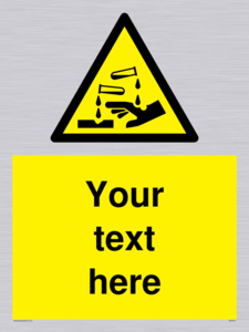 WN3013: Warning Corrosive Safety Sign