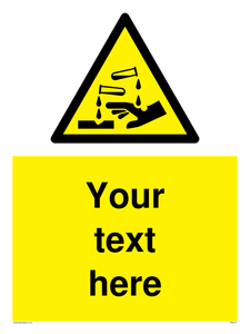 WN3013: Warning Corrosive Safety Sign
