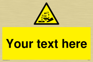 WN3013: Warning Corrosive Safety Sign