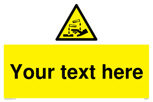 WN3013: Warning Corrosive Safety Sign