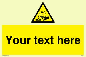 WN3013: Warning Corrosive Safety Sign