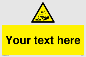 WN3013: Warning Corrosive Safety Sign
