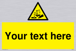 WN3013: Warning Corrosive Safety Sign
