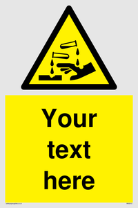 WN3013: Warning Corrosive Safety Sign