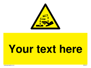WN3013: Warning Corrosive Safety Sign