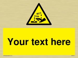 WN3013: Warning Corrosive Safety Sign