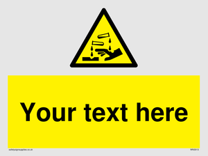 WN3013: Warning Corrosive Safety Sign