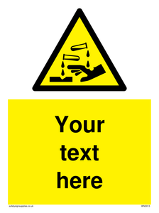 WN3013: Warning Corrosive Safety Sign