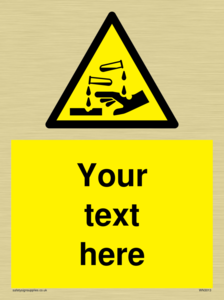 WN3013: Warning Corrosive Safety Sign