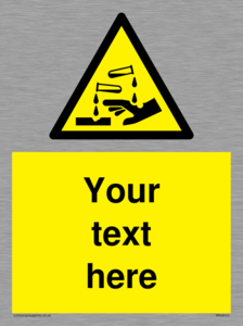 WN3013: Warning Corrosive Safety Sign