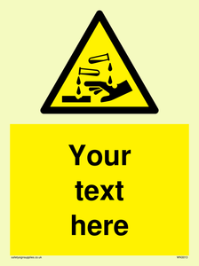 WN3013: Warning Corrosive Safety Sign