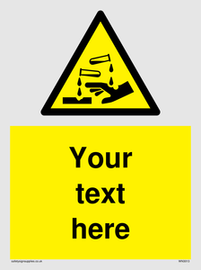 WN3013: Warning Corrosive Safety Sign