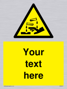 WN3013: Warning Corrosive Safety Sign