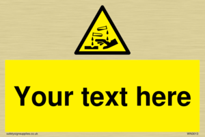 WN3013: Warning Corrosive Safety Sign