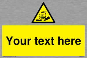 WN3013: Warning Corrosive Safety Sign