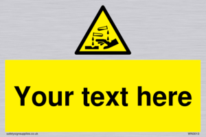 WN3013: Warning Corrosive Safety Sign