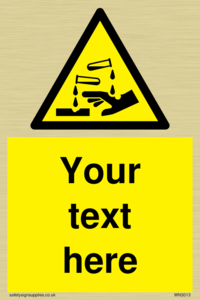 WN3013: Warning Corrosive Safety Sign