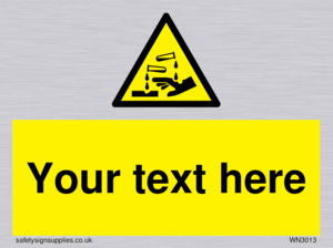 WN3013: Warning Corrosive Safety Sign