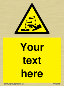 WN3013: Warning Corrosive Safety Sign