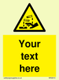 WN3013: Warning Corrosive Safety Sign