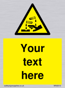 WN3013: Warning Corrosive Safety Sign