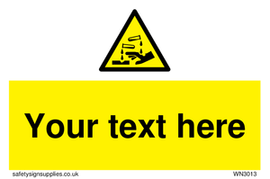 WN3013: Warning Corrosive Safety Sign
