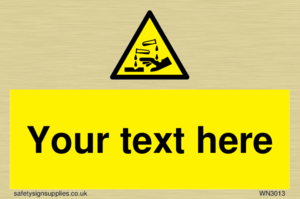 WN3013: Warning Corrosive Safety Sign