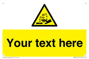 WN3013: Warning Corrosive Safety Sign