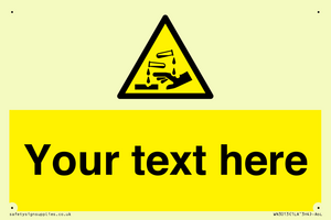 WN3013: Warning Corrosive Safety Sign