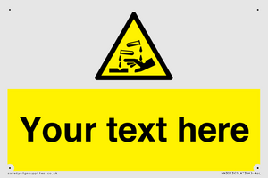WN3013: Warning Corrosive Safety Sign