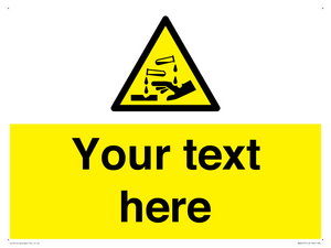 WN3013: Warning Corrosive Safety Sign