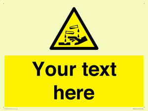 WN3013: Warning Corrosive Safety Sign