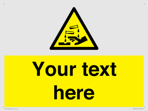 WN3013: Warning Corrosive Safety Sign